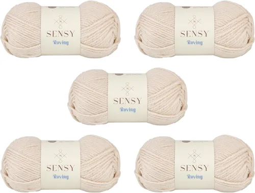 Vista 84 de Sensy Roving - Ovillo de lana multicolor, 3.5 onzas, 132 yardas, calibre 5, voluminoso (otoño)