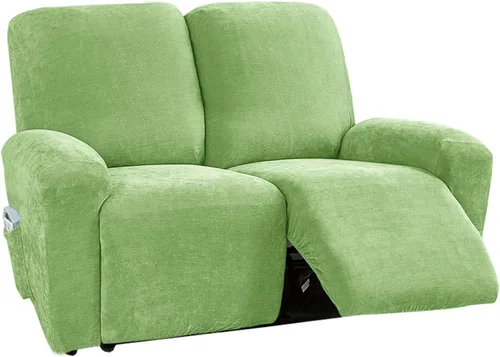 Vista 27 de vctops 4 fundas elásticas de felpilla de lujo para sillas reclinables, protector suave de muebles con parte inferior elástica para niños, gatos, Azul