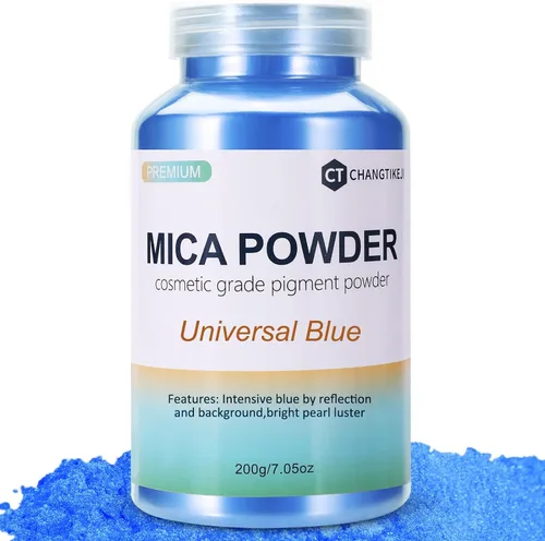 Vista 19 de CHANGTIKEJI Polvo de Mica, 24 Colores - 10g/Botella de Polvo de Pigmento Natural para Resina Epoxy, Fabricación de Jabón, Velas, Brillo de Labios