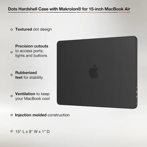 Vista 3 de Incase Dots Hardshell with Makrolon® - Funda para MacBook Air de 15 pulgadas - M5 2026, 2025, 2024, 2023, M4, M3, M2 - Funda para MacBook, funda