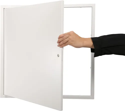Vista 9 de VEVOR Panel de acceso de metal para techo de paneles de yeso, puertas de acceso de fontanería de 16 x 16 pulgadas con bloqueo de pestillo de leva