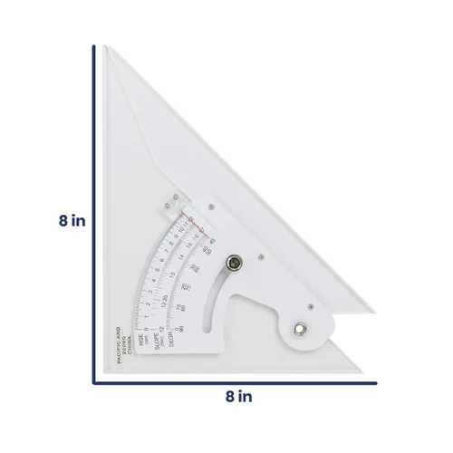 Vista 4 de Pacific Arc Borde liso triangular ajustable de 8 pulgadas para dibujo, arquitecto, ingeniero