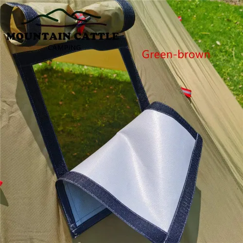 Vista 5 de Tienda caliente ultraligera para 4 personas Tipi con estufa ignífuga Jack para tubos de combustión con 2 puertas