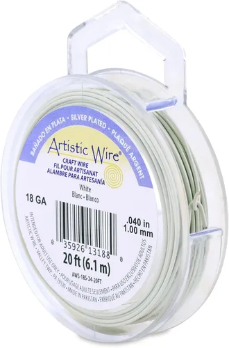 Vista 12 de Artistic Wire, Alambre de cobre de color chapado en plata de calibre 18, resistente al deslustre, amatista, 20 pies