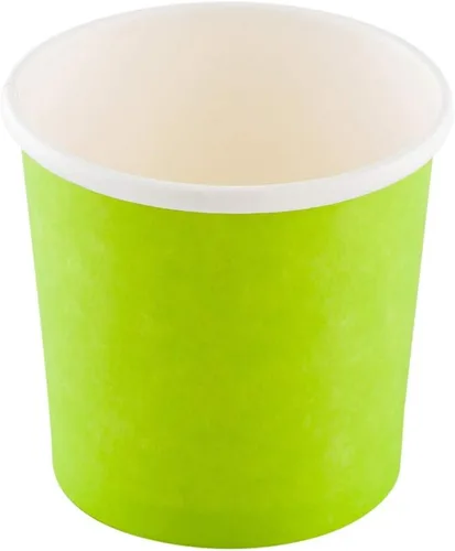 Vista 2 de Restaurantware - Bio Tek - Vasos de sopa desechables de 12 onzas, 25 tazas de sopa de papel para microondas - Las tapas ventiladas se venden por