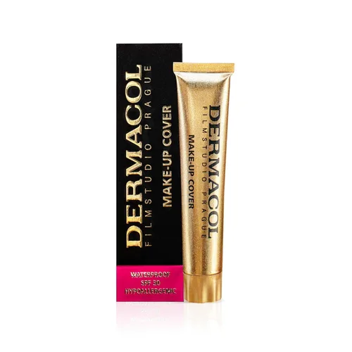 Vista 10 de Dermacol - Base de maquillaje líquida de cobertura completa mini 13g, base líquida mate con SPF 30, base resistente al agua para piel grasa, acné