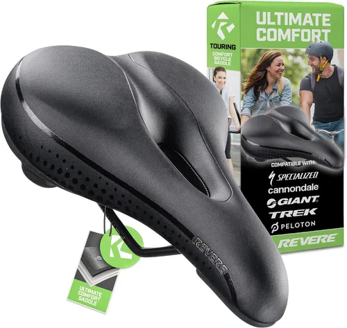 Vista 10 de Revere Comfort - Asiento de bicicleta con doble amortiguador, antivibración, suspensión de gel, asiento de bicicleta para hombres y mujeres