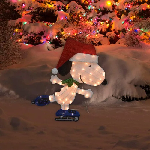 Vista 4 de ProductWorks 32" Snoopy patinando LED de Peanuts