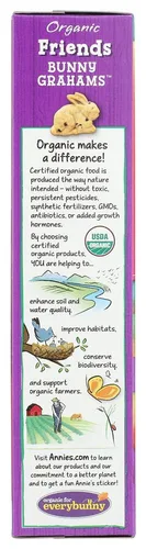 Vista 153 de Annie's Organic Chocolate Bunny Graham Snacks, 7.5 onzas
