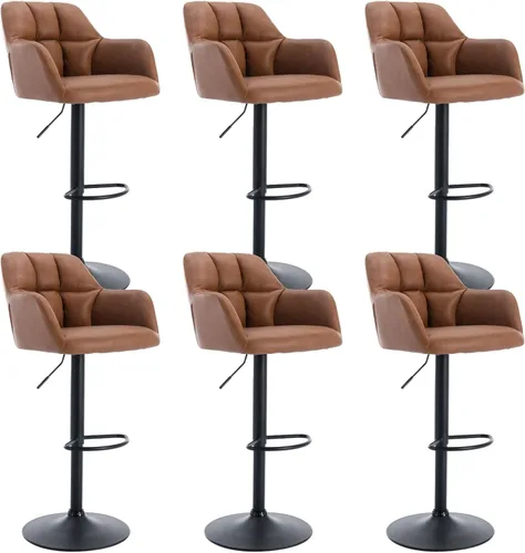Vista 35 de ROCITY Juego de 2 taburetes de bar de terciopelo con respaldo, silla de bar beige para isla de cocina, taburetes de bar modernos con patas de metal