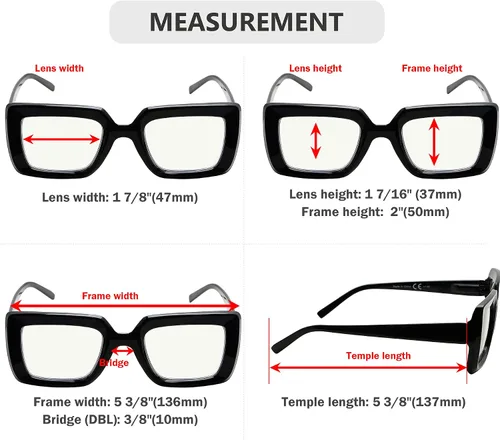 Vista 3 de Eyekepper Paquete de 4 lentes de lectura progresivos multienfoque con bloqueo de luz azul para mujeres sin línea multifocal