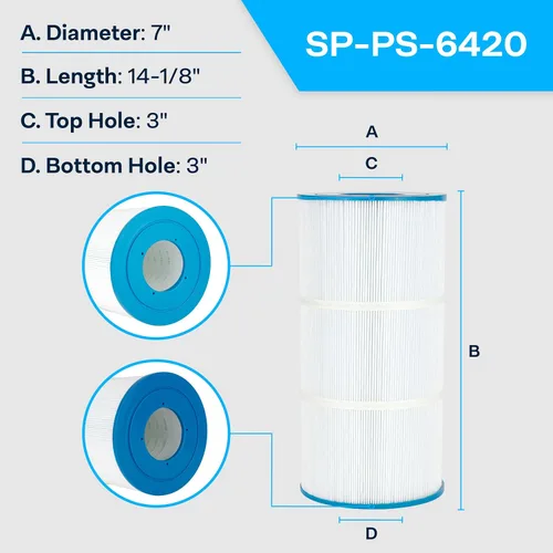 Vista 2 de SpiroPure Repuesto para Hayward CX480XRE CX470XRE Pleatco PA56SV Unicel C-7458 Filbur FC-1223 SwimClear C2025 Cartucho de repuesto para filtro