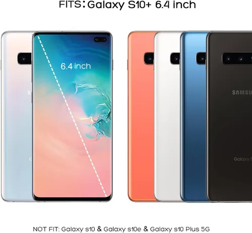 Vista 2 de ULAK Funda compatible con Galaxy S10 Plus, cubierta trasera brillante brillo claro
