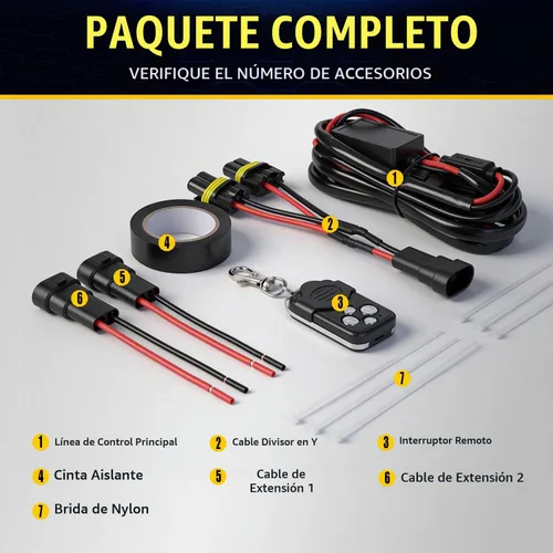 Vista 8 de Arnés de cableado de control remoto de barra de luz LED, kit de arnés de cableado de control remoto inalámbrico Jihe para barra de luz LED, luz