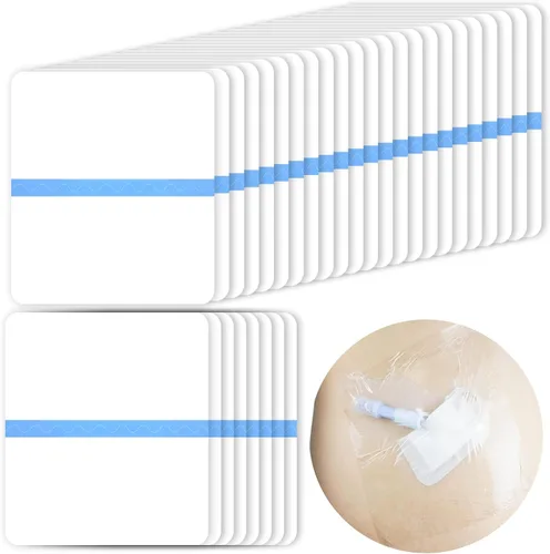 Vista 8 de Protector de ducha impermeable para catéter de diálisis y puertos de quimioterapia Cubierta adhesiva transparente de 4 x 4 pulgadas Paquete