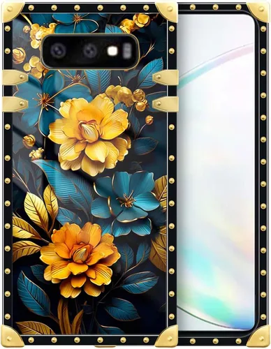 Vista 199 de Funda compatible con Samsung Galaxy S10 4G, TPU suave de lujo y parte trasera de policarbonato duro para niñas y mujeres, funda protectora a prueba