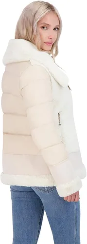 Vista 3 de TAHARI Saylor Mixed Media - Abrigo acolchado para mujer