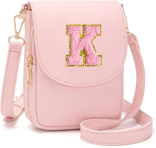 Vista 92 de Viverte Bolso Cruzado para Niñas Adolescentes Pequeñas, Bolso Inicial para Celular, Pequeña Cartera para Niños Pequeños, Bolso de Cuero con Tres