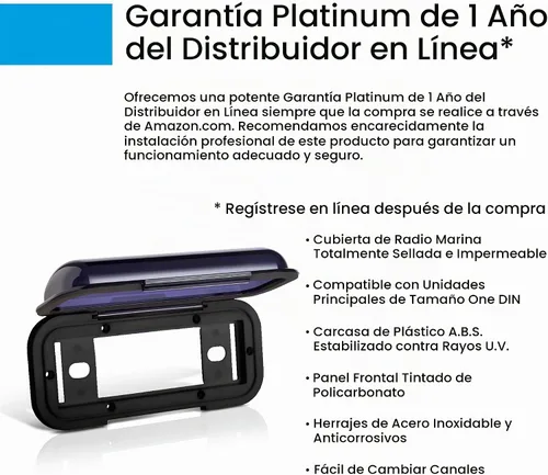 Vista 4 de BOSS Audio Systems MRC5B - Cubierta de radio impermeable marina
