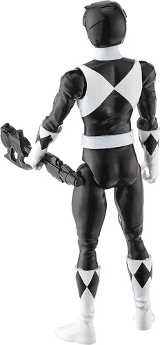Vista 2 de Power Rangers Mighty Morphin Black Ranger - Figura de acción de 12 pulgadas inspirada en el programa de televisión clásico, con accesorio de hacha