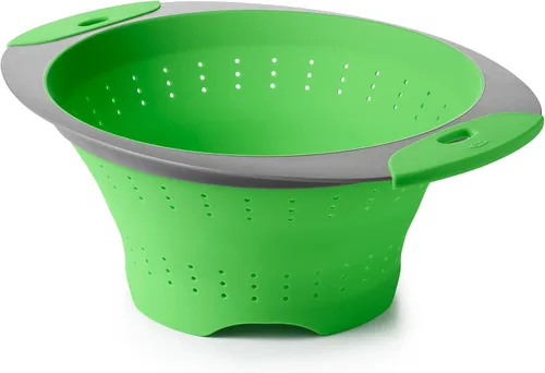 Vista 11 de OXO Good Grips Colador de silicona plegable, 2Qt, verde