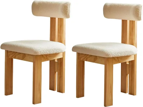 Vista 15 de Sillas de comedor modernas tapizadas, sillas de cocina con marco de madera maciza, silla de sala de estar, cómodo soporte de respaldo alto para sala