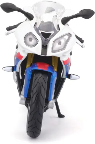 Vista 3 de Maisto 1/12 BMW S1000Rr Motocicleta, Blanco/Rojo/Azul Multi