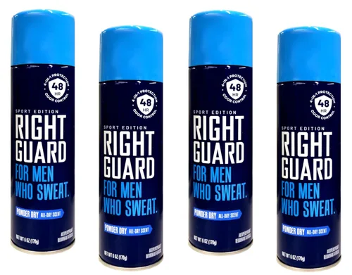 Vista 5 de Right Guard Aerosol Sport Polvo Antitranspirante Seco, 6 oz (Paquete de 3)