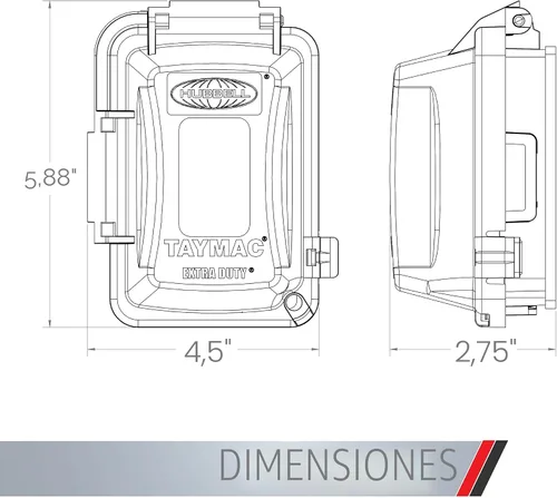 Vista 7 de TayMac MM420C - Cubierta de placa de pared de 1 banda no metálica, extra resistente, resistente a la intemperie, de uso en horizontal/vertical