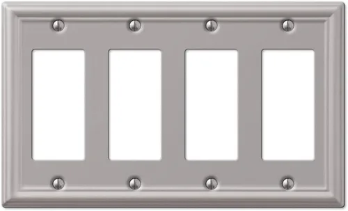 Vista 23 de Amerelle 149DDB - Placa de pared Chelsea, 1 Duplex, acero, bronce envejecido, 1 paquete