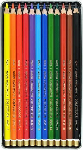 Vista 2 de KOH-I-NOOR 3822012002PL Juego de lápices de colores para artistas, 3822 12 pulgadas