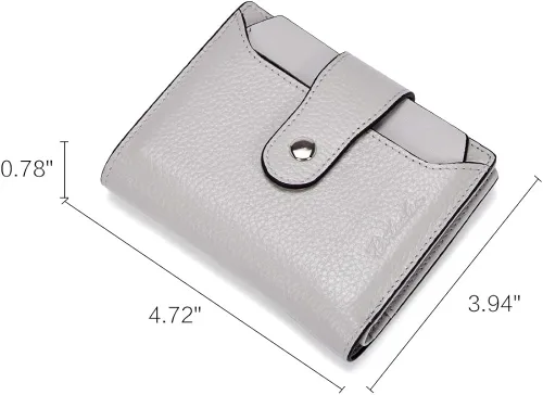 Vista 7 de BOSTANTEN - Billetera de cuero para mujer con bloqueo RFID pequeña con cremallera de bolsillo para tarjetas con ventana para documento