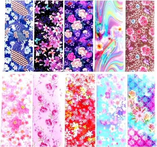Vista 35 de Calcomanías de transferencia de papel de uñas de Navidad, 10 hojas de calcomanías de arte de uñas de Navidad, calcomanías de invierno, Papá Noel