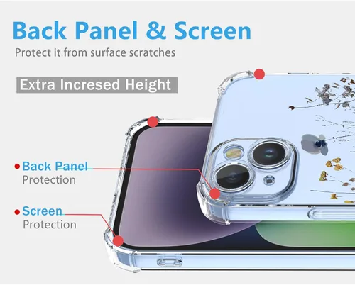 Vista 5 de Funda para Google Pixel 5A con patrón floral transparente, funda suave a prueba de golpes para Google 5A, bonita flor Pretty Flower