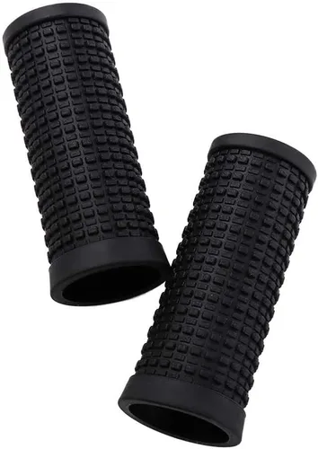 Vista 3 de 1 par de empuñaduras para manillar de bicicleta, cubierta protectora negra para manillar de bicicleta, agarres de extremo para scooter, bicicleta