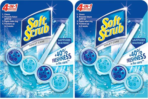 Vista 11 de Soft Scrub Limpiador de taza de inodoro con colgador de borde 4 en 1, Lavanda, 2
