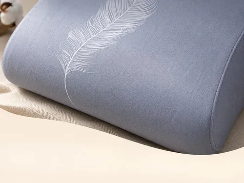 Vista 3 de Fundas de almohada de algodón con estampado a cuadros para contorno de cuello de espuma viscoelástica con cremallera (estilo A) Almohada de espuma