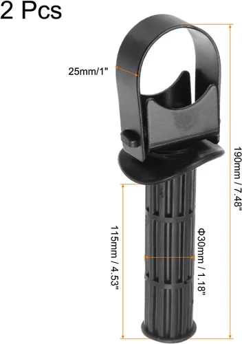 Vista 2 de uxcell Mango lateral ajustable con revestimiento de goma para taladro delantero 0810 martillo eléctrico 2 unids
