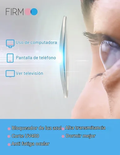 Vista 4 de Firmoo Blue Light Blocking Glasses for Women/Men, Round Fashion Retro Computer Anti Glare Anti Eyestrain Eyeglasses Marrón