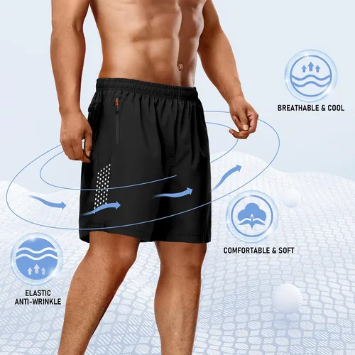 Vista 8 de FIONECA Mens Athletic Shorts Quick Dry, Lightweight Running Shorts for Men with Pocket Workout Gym Shorts for Men Training