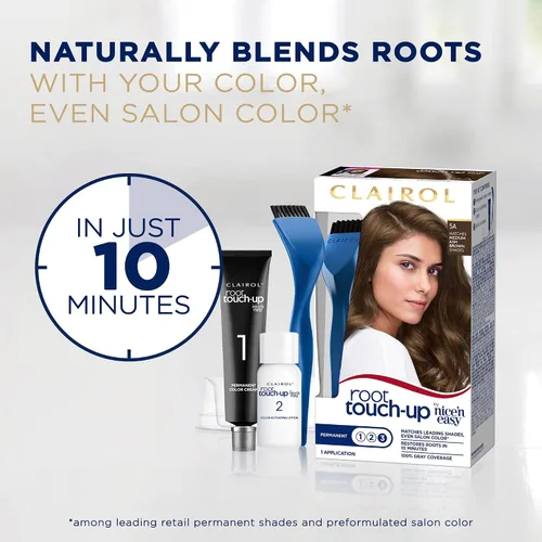 Vista 167 de Clairol Root Touch-Up de Nice'n Easy Tinte Permanente para el Cabello, 10 Rubio Extra Claro, Paquete de 1 Clairol Root Touch Up - Tinte permanente