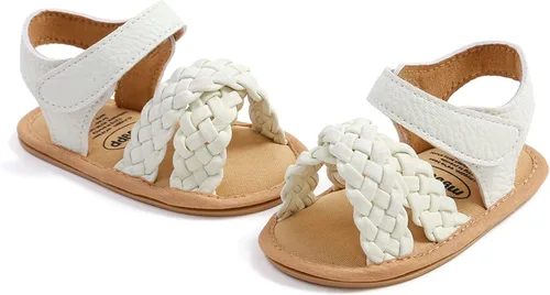 Vista 6 de WILLFUN Sandalias de verano para bebés niños y niñas, puntera cerrada, suela de goma suave, zapatos para exteriores para niños pequeños que caminan