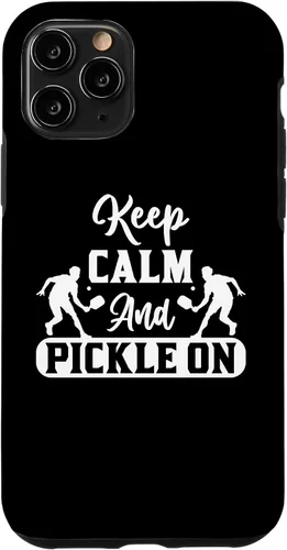 Vista 11 de Funda para iPhone 11 Pro Max Pickleball Jugador Pickleball, Paddle Ball