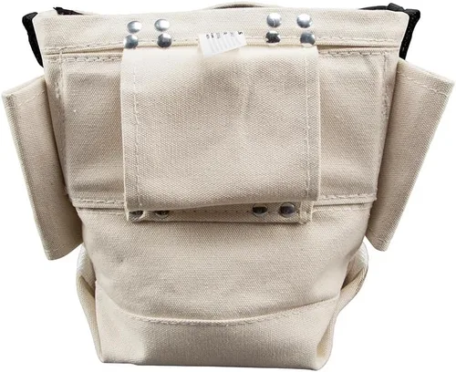 Vista 3 de Klein Tools 5416TBR Bolsa de herramientas, bolsa de herramientas de retención de pernos construida de lona No. 4 con parte inferior reforzada