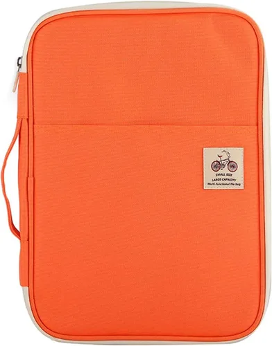 Vista 10 de JAKAGO Cartera de viaje A4 multifuncional organizador de documentos con cremallera para suministros de oficina (blanco mora)