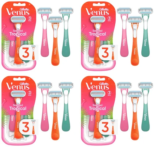 Vista 9 de Gillette Venus Tropical - Maquinilla de afeitar desechable para mujer, 3