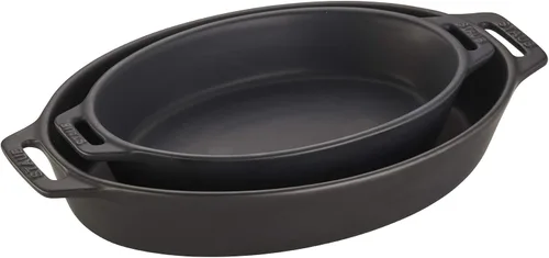 Vista 10 de STAUB Juego de platos para hornear ovalados de cerámica, 2 piezas, cereza