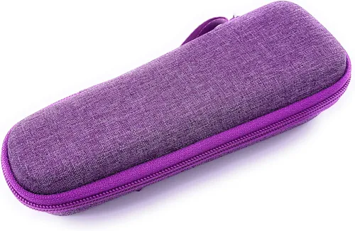 Vista 7 de xcivi Estuche de EVA duro para sistema Leapfrog LeapStart Go y sistema de lectura y escritura LeapReader Smartpen (morado)