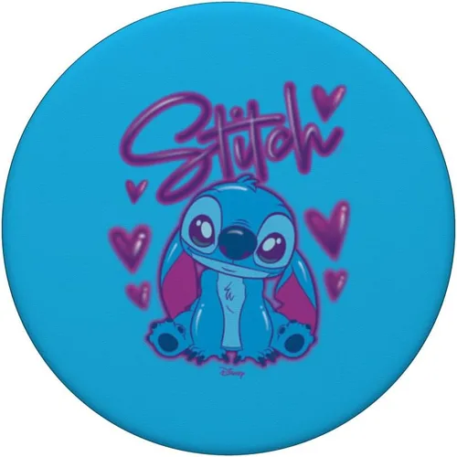 Vista 3 de Lilo & Stitch - Puntada Airbrush nombre y corazones PopSockets estándar PopGrip