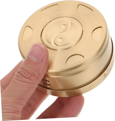 Vista 6 de Outanaya Caja de cobre portátil Moxa Tanque creativo Moxibustión para terapia Diseño ligero para múltiples partes del cuerpo Material de cobre